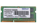 Оперативная память для ноутбука 4Gb (1x4Gb) PC3-10600 1333MHz DDR3 SO-DIMM CL9 Patriot PSD34G13332S2