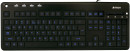 Клавиатура проводная A4TECH KD-126-1 USB черный синяя подсветка2