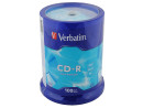 Диски CD-R Verbatim 700Mb 52x CakeBox 100шт 43411