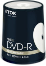 Диски DVD-R TDK 16x 4.7Gb CakeBox Inkjet Printable 100шт 19915
