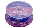 Диски DVD+R double layer Verbatim 8x 8.5Gb CakeBox 25шт 43757