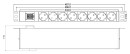 Блок розеток Hyperline SHT19-8SH-S-IEC для 19" шкафов, горизонтальный, 8 универсальных розеток, 10A, выключатель,IEC320 C14 10A2