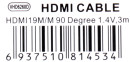 Кабель HDMI 3.0м VCOM Telecom v1.4 угловой коннектор позолоченные контакты VHD6260D-3MB3