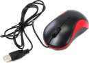 Мышь проводная Oklick 115S чёрный красный USB4