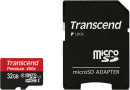 Карта памяти Micro SDHC 32Gb Class 10 Transcend TS32GUSDU1 400x + адаптер SD2