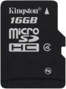 Карта памяти Micro SDHC 16GB Class 4 Kingston SDC4/16GBSP2