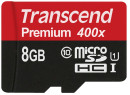 Карта памяти Micro SDHC 8GB Class 10 Transcend TS8GUSDU1 400x + SD-адаптер2