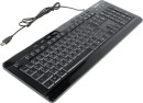 Клавиатура проводная Gembird KBL-007 USB черный с красной подсветкой