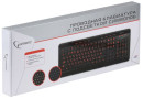 Клавиатура проводная Gembird KBL-007 USB черный с красной подсветкой4