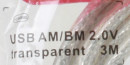 Кабель USB 2.0 AM-BM 3.0м Telecom VUS6900 прозрачная изоляция VUS6900T-3M2
