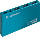 Концентратор USB 2.0 Defender SEPTIMA SLIM 7 x USB 2.0 синий 835052