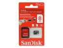 Карта памяти Micro SDHC 8GB Class 4 Sandisk SDSDQM-008G-B35A + SD Adapter