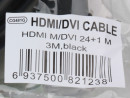 Кабель HDMI-DVI 3.0м VCOM Telecom с позолоченными контактами CG480G/CG481G2