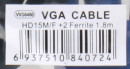 Кабель удлинитель VGA 1.8м VCOM 2 фильтра VVG6460-1.8M2