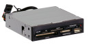 Картридер внутренний Ginzzu GR-136UB SDXC/SDHC/MMC/microSDXC/SDHC/MS/MSDuo/MS PRO Duo/CFI/CFII/M2/xD + 1xUSB OEM черный