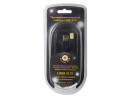 Кабель USB 2.0 AM-BM 1.8м Konoos проф. черный зол. разъемы. феррит. кольца KC-USB2-AMBM-1.85