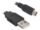 Кабель USB 2.0 2xAM-miniBM 0.9м Gembird экран черный CCP-USB22-AM5P-32