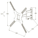 Кронштейн Tuarex ALTA-5006 серый 26"-55" настенный 4 ст. свободы наклон ±10° поворот 180° от стены 25-415мм VESA 400x400мм до 35кг4