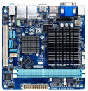 Материнская плата GigaByte GA-C1037UN-EU Intel Celeron 1037U NM70 2xDDR3 1xPCI 2xSATAII 1xSATAIII 7.1 Sound 2xGLan HDMI D-Sub mini-ITX Retail2