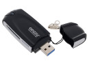 Картридер внешний Ginzzu GR-312B SD/SDHC/MicroSD/MicroSDHC USB3.0 черный