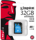 Карта памяти SDHC 32GB Class 10 Kingston SDA10/32GB UHS-I Read 60Mb/s Write 35Mb/s
