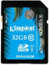 Карта памяти SDHC 32GB Class 10 Kingston SDA10/32GB UHS-I Read 60Mb/s Write 35Mb/s2