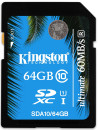 Карта памяти SDXC 64GB Class 10 Kingston SDA10/64GB UHS-I Read 60Mb/s Write 35Mb/s2