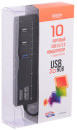 Концентратор USB 3.0 GINZZU GR-380UAB 4 х USB 3.0 6 x USB 2.0 черный3
