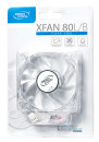Вентилятор Deepcool XFAN 80L/В 80x80x25 3pin 20dB 1800rpm 60g голубой LED DP-FLED-XF80LB4