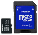 Карта памяти Micro SDHC 32Gb Class 10 Toshiba SD-C032UHS1 6/A + адаптер SD THN-M302R0320EA2