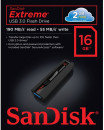 Флешка USB 16Gb SanDisk Extreme USB3.0 SDCZ80-016G-G46 Read 190Mb/s Write 55Mb/s черный6