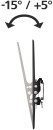 Кронштейн HAMA H-108717 XL черный для ЖК ТВ до 56" настенный наклон 15° VESA 600x400 max 35 кг2
