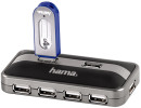 Концентратор USB 2.0 HAMA H-78483 7 x USB 2.0 черный серебристый3