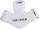 Концентратор USB 2.0 PCPet Paw 3 x USB 2.0 белый3