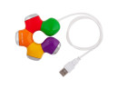 Концентратор USB 2.0 PCPet Flower 4 x USB 2.0 зеленый желтый красный фиолетовый3