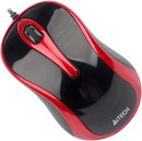 Мышь проводная A4TECH N-350-2 чёрный красный USB2