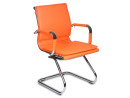 Кресло Buro CH-993-Low-V/orange низкая спинка оранжевый искусственная кожа полозья хром2