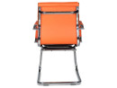 Кресло Buro CH-993-Low-V/orange низкая спинка оранжевый искусственная кожа полозья хром4