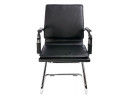 Кресло Buro CH-993-Low-V/Black низкая спинка черный искусственная кожа полозья хром2
