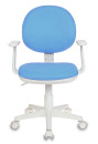 Кресло Buro CH-W356AXSN/15-107 голубой пластик белый