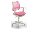 Кресло Buro CH-W797/PK/TW-13A спинка сетка розовый сиденье розовый TW-13A пластик белый4