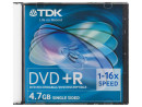 Диск DVD+R TDK 4.7Gb 16x SlimCase 1шт 19447 / 19445