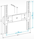 Кронштейн Holder LCD-F4611-B черный для ЖК ТВ 32-65" настенный от стены 35мм наклон 0° до 40 кг2