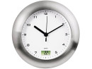 Часы Hama H-113914 Bathroom настенные аналоговые цифровой термометр защита от влаги серебряный