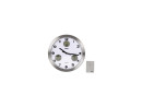 Часы Hama H-113982 AG-300 настенные аналоговые с метеостанцией серебристый