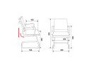 Кресло Buro CH-993-Low-V/grey низкая спинка искусственная кожа полозья хром серый5
