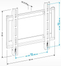 Кронштейн Holder LCD-F2608-B черный для ЖК ТВ 22-47" настенный от стены 23мм наклон 0° VESA 200x200 до 30кг3