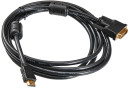 Кабель HDMI- DVI-D 3.0м Buro позолоченные контакты ферритовые кольца HDMI-19M-DVI-D-3M 817225