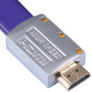 Кабель HDMI 3м BURO HDMI19M-19M FLAT3 плоский синий6