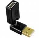 Переходник USB 2.0 AM-AF Hama позолоченные контакты черный H-545383